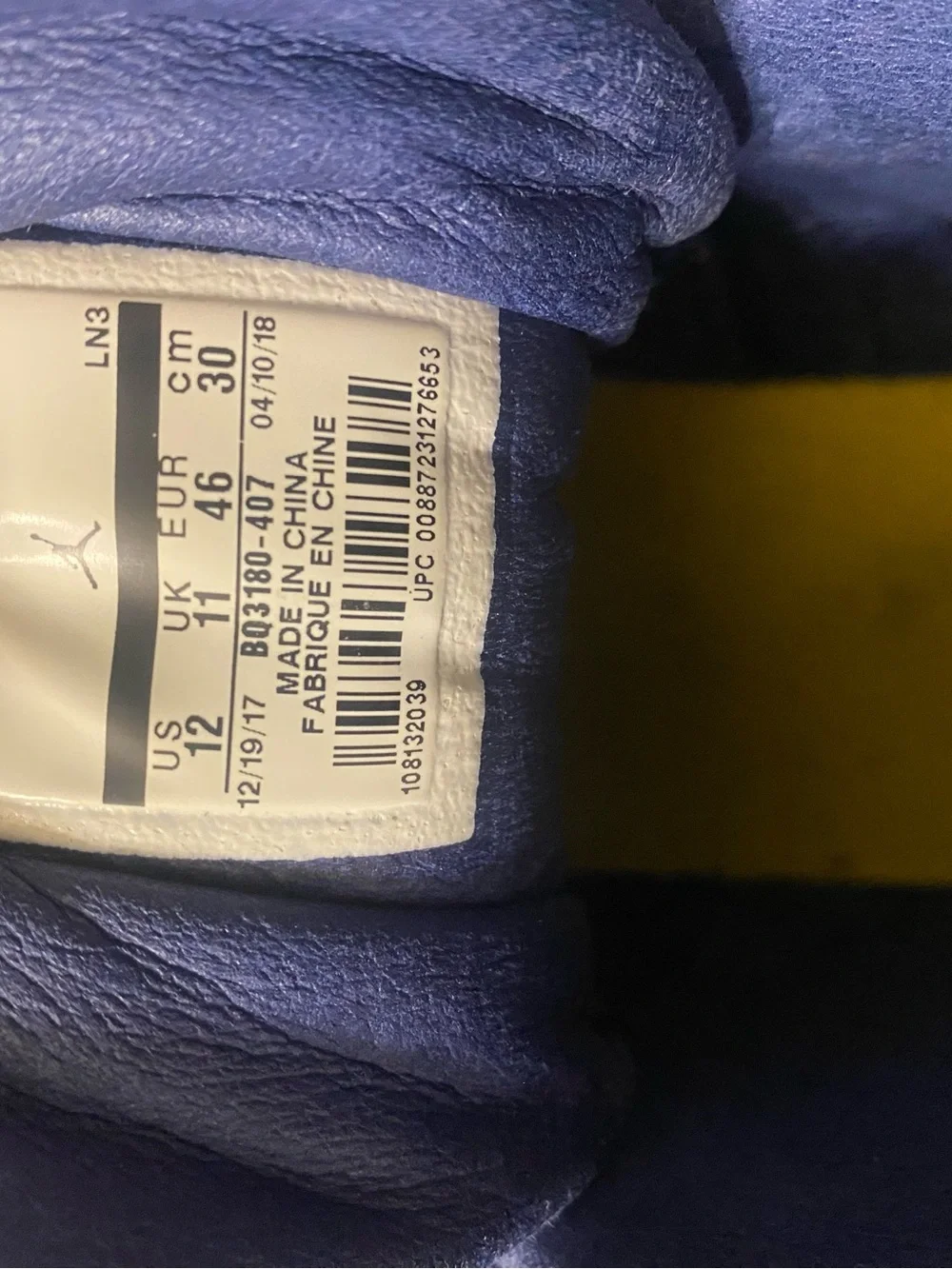 Michigan Jordan 12s with box and original receipt